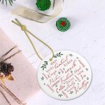 Ornement en Céramique Personnalisé avec 1 à 12 Noms Décoration de Noël Cadeau pou Famille