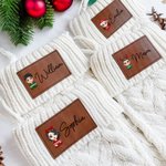 Bas de Noël Personnalisé avec Nom et Personnage Dessin Animé Décoration Sapin Cadeau de Noël pour Famille