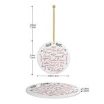 Ornement en Céramique Personnalisé avec 1 à 12 Noms Décoration de Noël Cadeau pou Famille