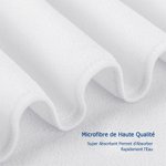 Serviette de Plage à Taille Large Personnalisée avec Nom Personnage Motif Coeur Linge Séchage Rapide Cadeau Anniversaire Été Voyage