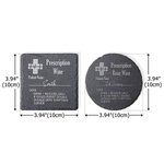 Personalisierte lustige Verschreibung Champagner Glas und Schiefer Untersetzer mit eingraviertem Namen Geburtstag Party Weihnachtsgeschenk für Champag