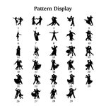 Personalised Glitter Ballroom Dancing Silhouette Name Zippered Tote Bag with Mesh Pocket Birthday Christmas Gift for Women