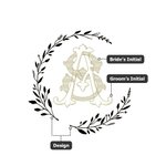 Personalised Monogram Olive Branch Style Wax Seal Stamp Kit with Initials and Sealing Wax Stick Bridal Party Wedding Gift for Couple