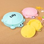Personalized 3D Printed Retro Mini Turtle Sandbox Tool Kit with Name Kid Sensory Stree Relief Toy Birthday Gift for Kids Boys Girls