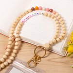 Cordon d'identification personnalisé en bois perlé de style bohémien avec nom Anniversaire Noël Cadeau d'appréciation pour enseignant