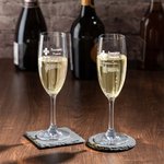 Personalisierte lustige Verschreibung Champagner Glas und Schiefer Untersetzer mit eingraviertem Namen Geburtstag Party Weihnachtsgeschenk für Champag