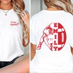 T-shirt et sweatshirt personnalisés avec nom Cadeau de soutien pour maman footballeuse