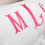 Personalised Embroidered Monogrammed Name Throw Pillow Cover with Ruffles Baby Shower Housewarming Gift for Newborn New Mom