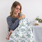 Couverture d'accueil personnalisée pour tortue bleue, thème océan, bonnet d'emmaillotage et bandeau avec le nom Coming Home Outfit Cadeau de douche de