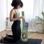 Personalisierte Cartoon Sport Mädchen Yoga Matte Canvas Aufbewahrungstasche mit Namen für Gym Workout große Kapazität Geburtstag Sport Geschenk für Fr