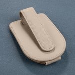 Personalisierter PU-Leder Multifunktionaler Monogramm Auto Magnetischer Clip Sonnenbrillenhalter Alltäglich Geburtstag Geschenk für Autobesitzer