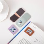 Personalised Cute Snowman Ice Cube Initial Leather Magnetic Bookmark Clip School Stationery Supplies Christmas Birthday Gift for Kids Bookworms