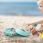 Personalized 3D Printed Retro Mini Turtle Sandbox Tool Kit with Name Kid Sensory Stree Relief Toy Birthday Gift for Kids Boys Girls