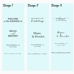 Autocollant Personnalisé avec Nom Lieu Date Texte Décoration Miroir Décalcomanie de Bienvenue Fiançailles Cadeau pour Organisateur de Mariage