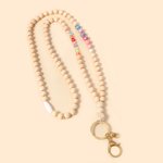 Cordon d'identification personnalisé en bois perlé de style bohémien avec nom Anniversaire Noël Cadeau d'appréciation pour enseignant