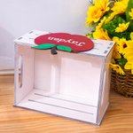 Personalized Apple Design Wooden Desktop Organizer with Name Desk Decor Teacher Appreciation Thank You Gift for Educator