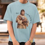 Personalized Jesus Loves Cute Moo Deng Crewneck T-shirt Sweatshirt with Name Religious Christmas Gift for Moo Deng Lovers