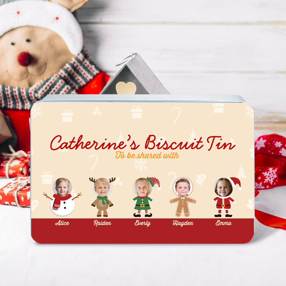 Personalized Snowman Santa Gingerbread Man Food Grade Metal Christmas