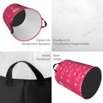 Panier de Rangement Personnalisé avec Nom Personnage Fleur de Naissance Sac à Linge avec Anses Cadeau Anniversaire Noël pour Famille Enfant