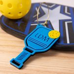 Personalised Acrylic Pickleball Paddle Bag Tag Charm Keychain with Letter Funny Birthday Gift for Pickleball Lover