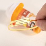 Etoile de Vie Personnalisée Gravée Symbole Médical Alerte Urgence Bracelet ID avec Texte Cadeau pour Famille Ami diabétique Allergie Autisme