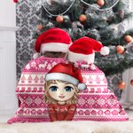 Personalizzato fiocco di neve renna personaggio dei cartoni animati morbida coperta con nome Home Decor regalo di Natale per ragazzi ragazze famiglia