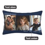 Personalisierter Mehrfarben Foto-Kissenbezug mit Text Geburtstag Hauseinweihung Kissen Deko Geschenk für Paar Familie