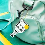 Personalised Acrylic Pickleball Paddle Bag Tag Charm Keychain with Letter Funny Birthday Gift for Pickleball Lover