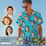 Personalized Dog Cat Character Portrait Hawaiian Shirt Beach Party Birthday Gift for Men Women Pet Lover