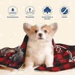 Personnalisé Joyeux Noël Multicolore Cartoon Santa Hat Dog Cat Blanket with Dotted Backing and Names Birthday Christmas Gift for Pet Owners