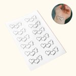 Set di 3 tatuaggi temporanei impermeabili non tossici con 1-5 nomi Festival Festa Bomboniere Festa del Papà Regalo per la famiglia Coppia