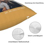 Personalisierter Mehrfarben Foto-Kissenbezug mit Text Geburtstag Hauseinweihung Kissen Deko Geschenk für Paar Familie
