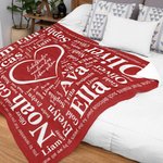 Personalisierte 1-16 Namen Decke Super Weicher Flanell „Enkelkinder machen das Leben schön“ Weihnachten Geburtstag Geschenk für Großeltern