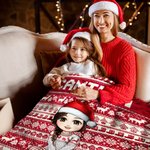 Personalizzato fiocco di neve renna personaggio dei cartoni animati morbida coperta con nome Home Decor regalo di Natale per ragazzi ragazze famiglia
