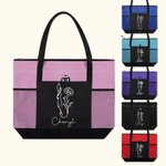 Personnalisé Cheval Naissance Fleur Oxford Grand Fourre-tout avec Nom Voyage Essentiel Anniversaire Cadeau pour Femmes Amis