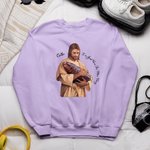 Personalized Jesus Loves Cute Moo Deng Crewneck T-shirt Sweatshirt with Name Religious Christmas Gift for Moo Deng Lovers