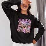 Personnalisé Cute Moo Deng Baby Hippo Fan Club T-shirt unisexe Bootleg Sweatshirt avec nom Cadeau d'anniversaire pour les fans de Moo Deng Lovers