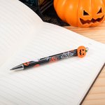 Stylo à bille rechargeable personnalisé pailleté araignée effrayante citrouille fantôme avec nom Halloween École Accessoires de bureau Cadeau pour la 