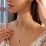 Personalized 1-6 Heart Star Birthstone Pendants Necklace with Engraved Initial Birthday Anniversary Valentine's Day Gift for Women