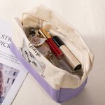 Trousse de toilette personnalisée avec nom et patte, grande capacité, usage quotidien, cadeau d'anniversaire pour les amoureux des chats.