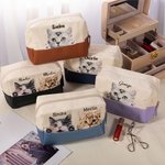 Trousse de toilette personnalisée avec nom et patte, grande capacité, usage quotidien, cadeau d'anniversaire pour les amoureux des chats.