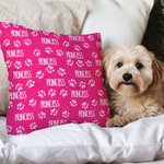 Taie d'oreiller personnalisée Multicolore Paw Name Home Decor Birthday Housewarming Gift for Pet Lover (Cadeau de pendaison de crémaillère pour les am