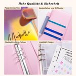 Personalisierter Mehrfarbiger Geldspar-Challenge A5 Binder mit Geburtsblume Namen 100 Umschläge Budget Planer Ringbuch Geburtstag Geschenk für Familie