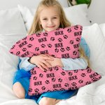 Taie d'oreiller personnalisée Multicolore Paw Name Home Decor Birthday Housewarming Gift for Pet Lover (Cadeau de pendaison de crémaillère pour les am