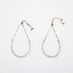 Personalised Dainty Cubic Zircon Adjustable Tennis Bracelet Leather Button Jewellery Pouch Set with Name Wedding Bridal Party Favors for Bridesmaids