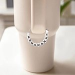 Breloque personnalisée en métal pour gobelet Stanley Cadeau de Noël et d'Anniversaire pour la famille et les amis