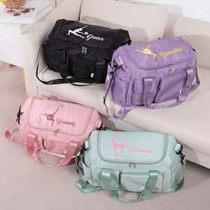 Personalisierte Rhythmische Gymnastik Sporttasche Wasserdichte Große Reisetasche mit Schultergurt und Namen Geburtstag Geschenk für Sportliebhaber