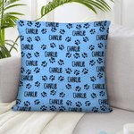 Taie d'oreiller personnalisée Multicolore Paw Name Home Decor Birthday Housewarming Gift for Pet Lover (Cadeau de pendaison de crémaillère pour les am