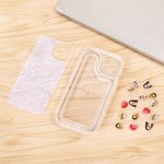 Personalised Shell Pattern Funny Shaker Assemblable Phone Case with Face Photo and Heart Shaking Charms for iPhone Birthday Gift for Family Friends