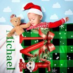 Plaid personnalisé avec initiales et nom pour la décoration de la maison Cadeau de Noël pour les enfants et la famille